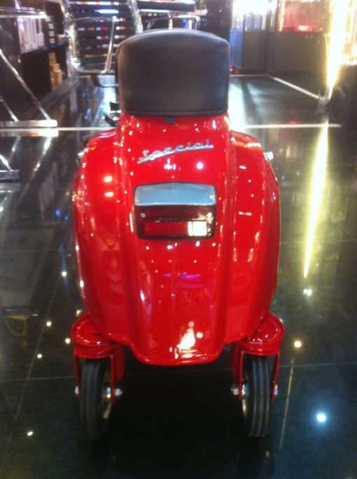 Vespa Wheeled Stool FerrariRed Rear
