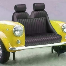 mini couch sport yellow