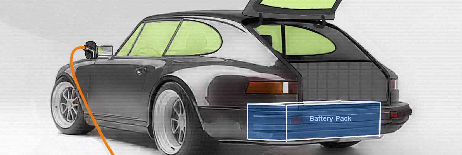 Porsche Sportback Electric open tail battery
